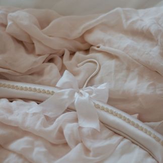 Blush bridal coat hanger with diamontes